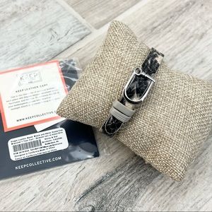 Stella & Dot KEEP Snake Print Single Leather Band